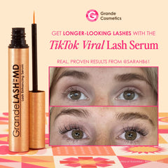 Grande Cosmetics GrandeLASH-MD brush applicator close-up showing precise nightly application