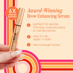 Grande Cosmetics being applied to brow line demonstrating easy daily use