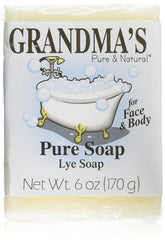 Grandma's Pure & Natural soap used to remove grease from tools demonstrating heavy-duty cleaning