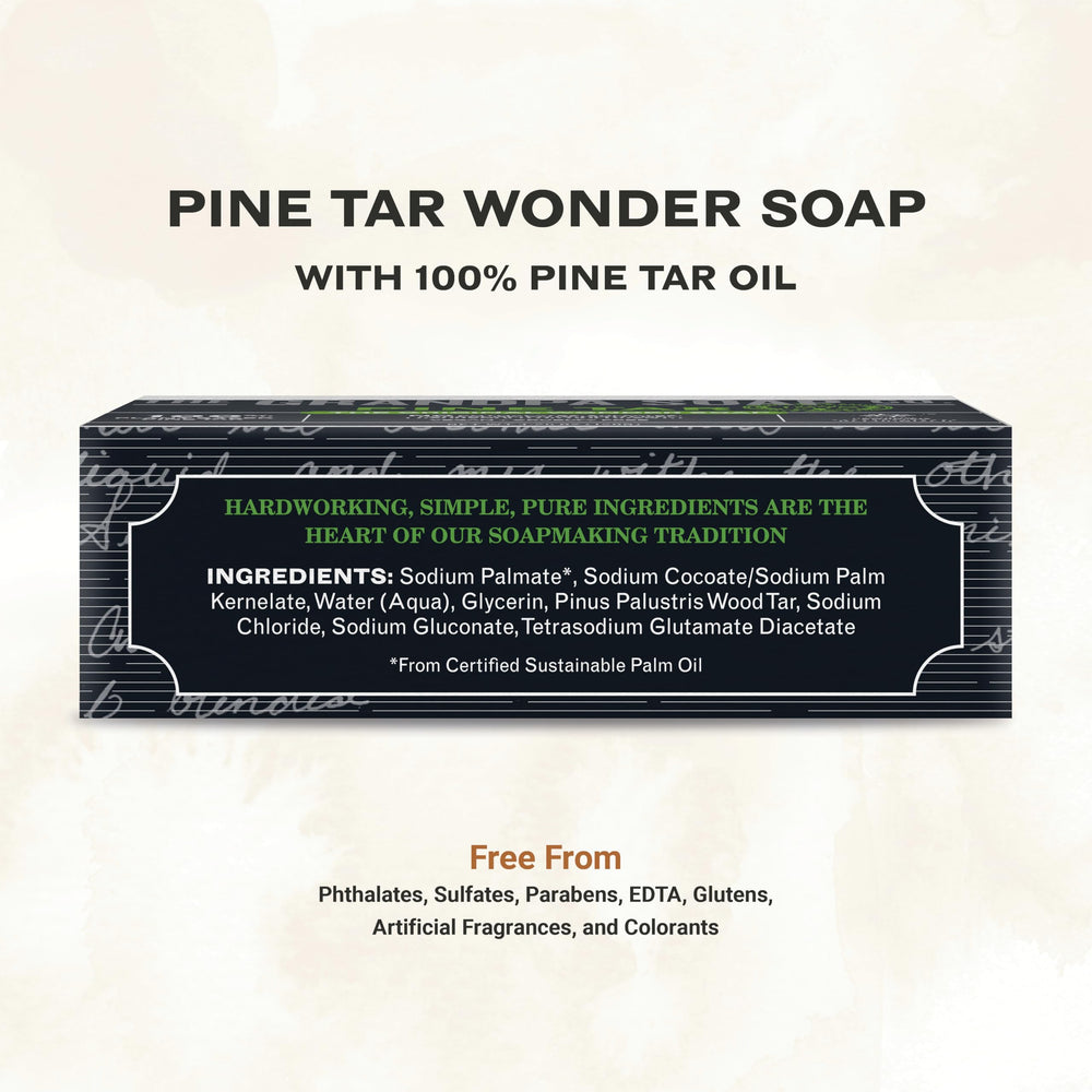 Grandpa Soap Company close-up of pine tar bar texture highlighting natural ingredients