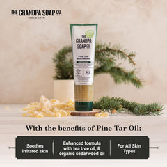 Side label view of tube showing ingredients and recycled-content packaging benefit