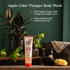 Grandpa Soap Company foamy texture on hand for gentle cleansing