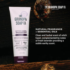 The Grandpa Soap Company label with vegan and cruelty-free certifications visible