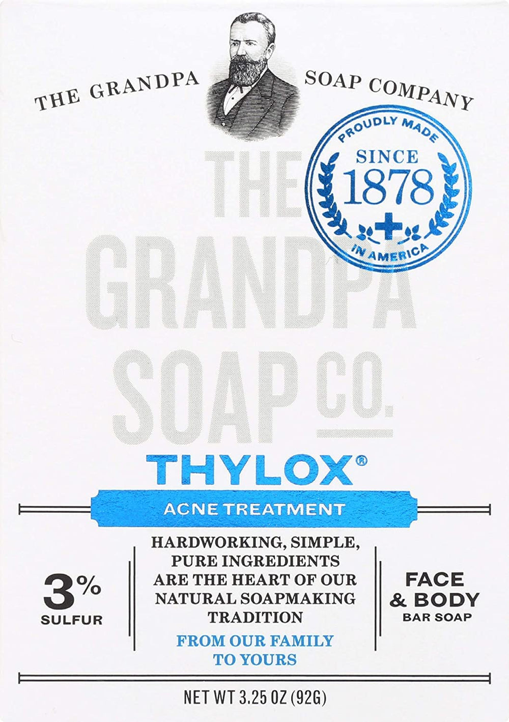 The Grandpa Soap Company front packaging showing brand and product benefit