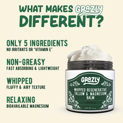 Grazly whipped texture close-up demonstrating airy, fast-absorbing feel