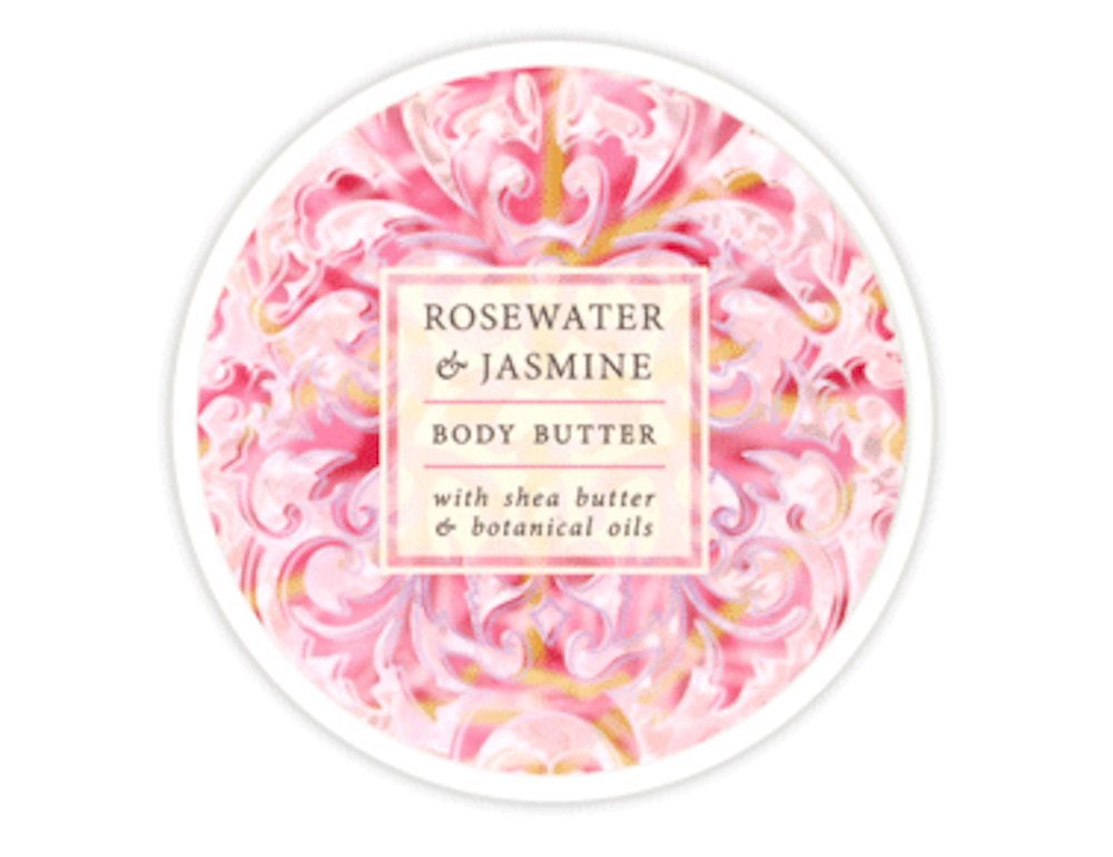 Greenwich Bay jar front packaging showing rosewater jasmine scent and rich texture for hydration
