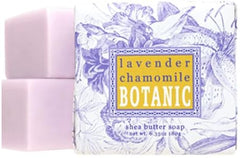 Greenwich Bay Soap individually wrapped bars lined up highlighting hygienic gift-ready packaging