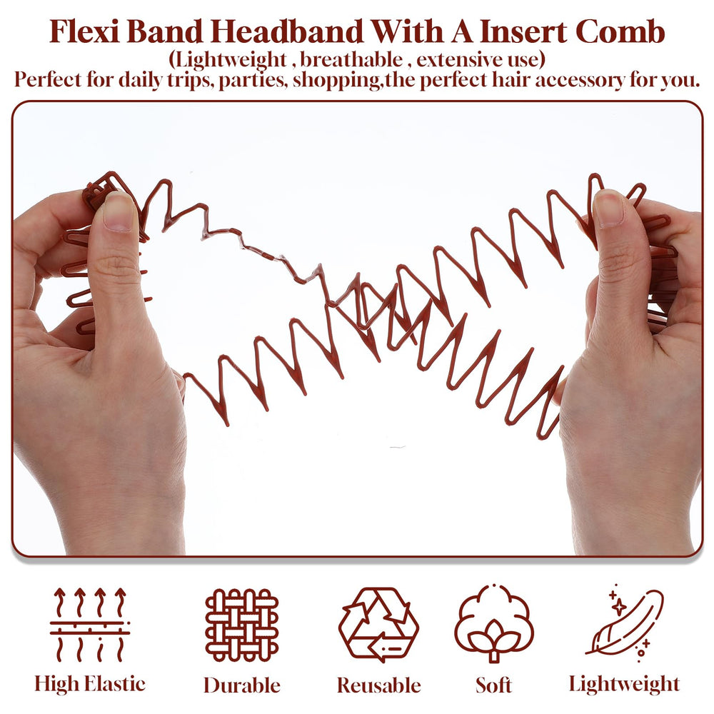 Grevosea headband worn in hair demonstrating secure no-slip hold
