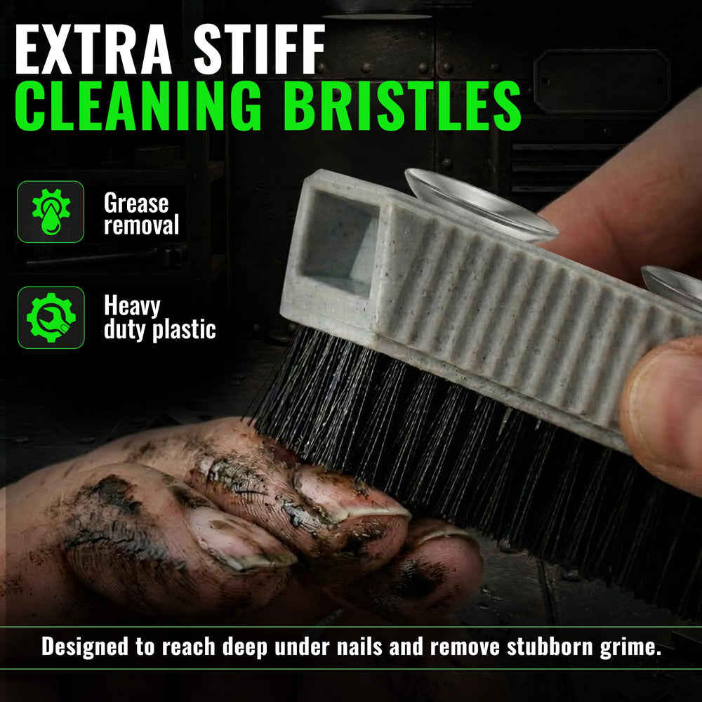 Grip Clean suction-cup backing adhered to tile showing secure storage benefit