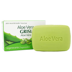 Grisi aloe vera soap displayed in bathroom lifestyle scene for daily use