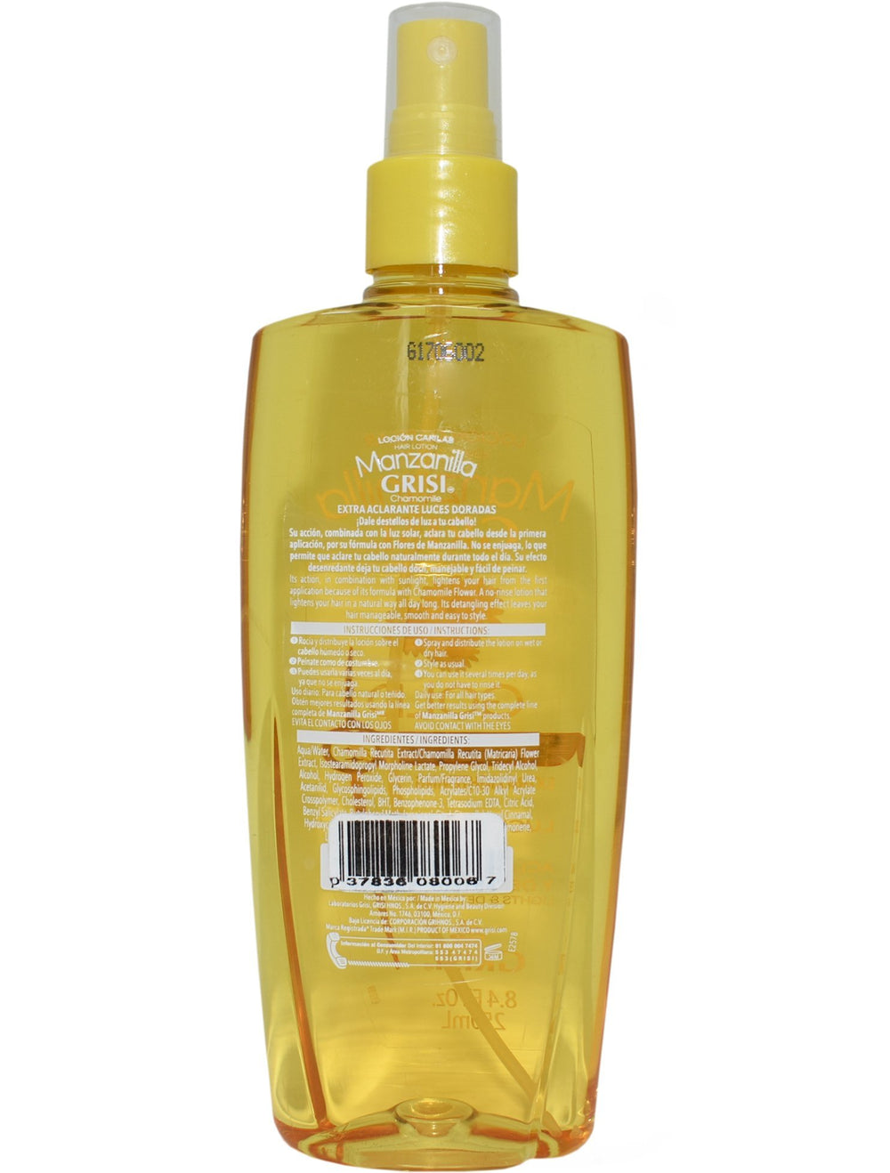 Grisi lotion applied to hair mid-lengths demonstrating detangling effect and improved manageability