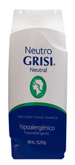 Grisi neutral shower gel pump closeup highlighting easy dispensing and skin-friendly use