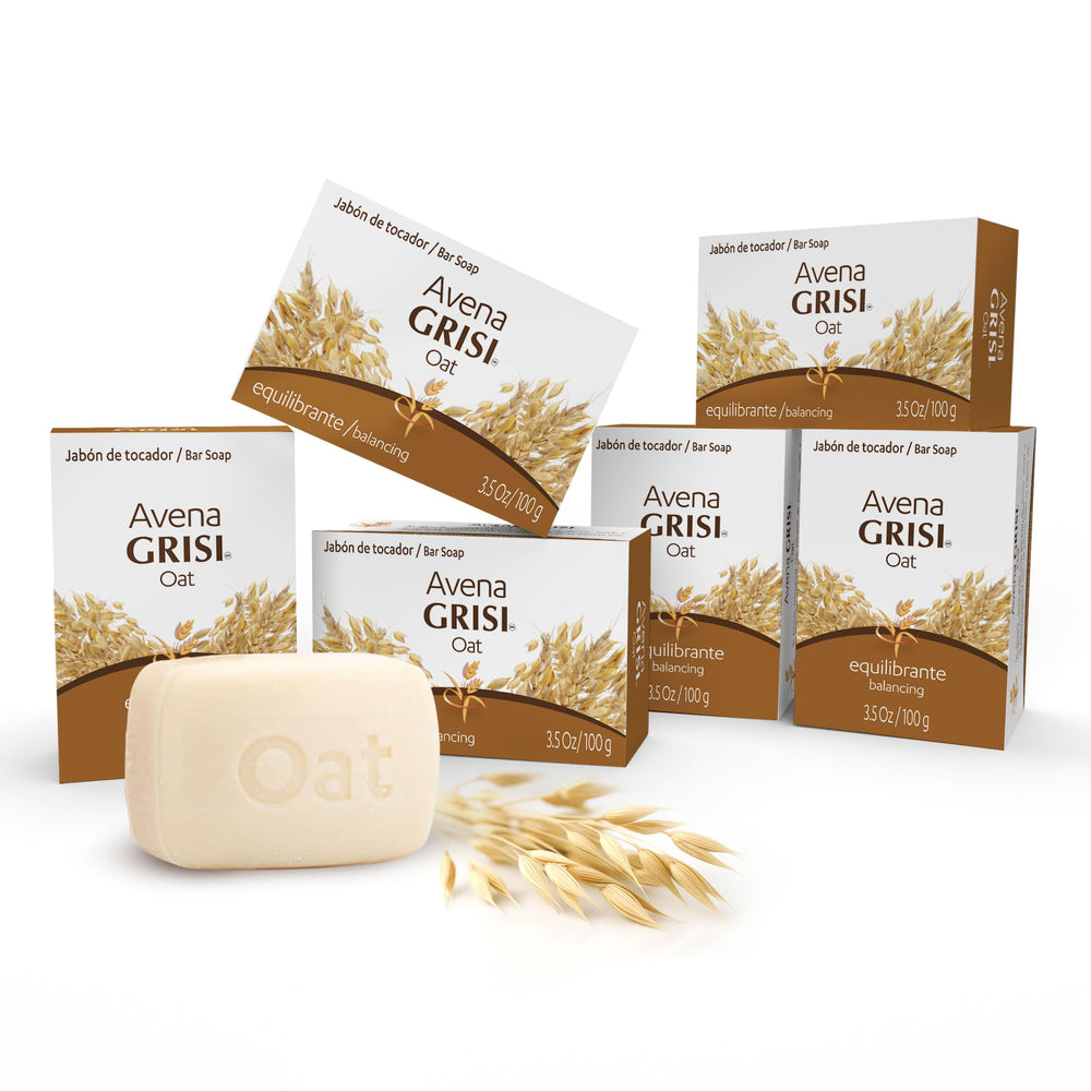 Grisi front packaging showing six oatmeal bars and clear value