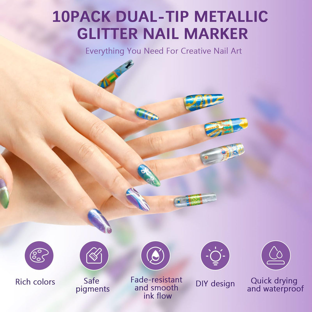 GRKZBKW close-up showing soft brush tip and fine liner for precise nail work