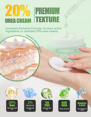 Grocerism cream texture close-up open cap illustrating smooth non-greasy absorption