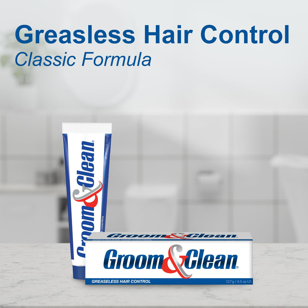 Groom & Clean in a morning routine setting by sink illustrating quick washout benefit
