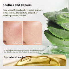 Grospe aloe gel texture close-up highlighting lightweight, non-greasy absorption and hydration