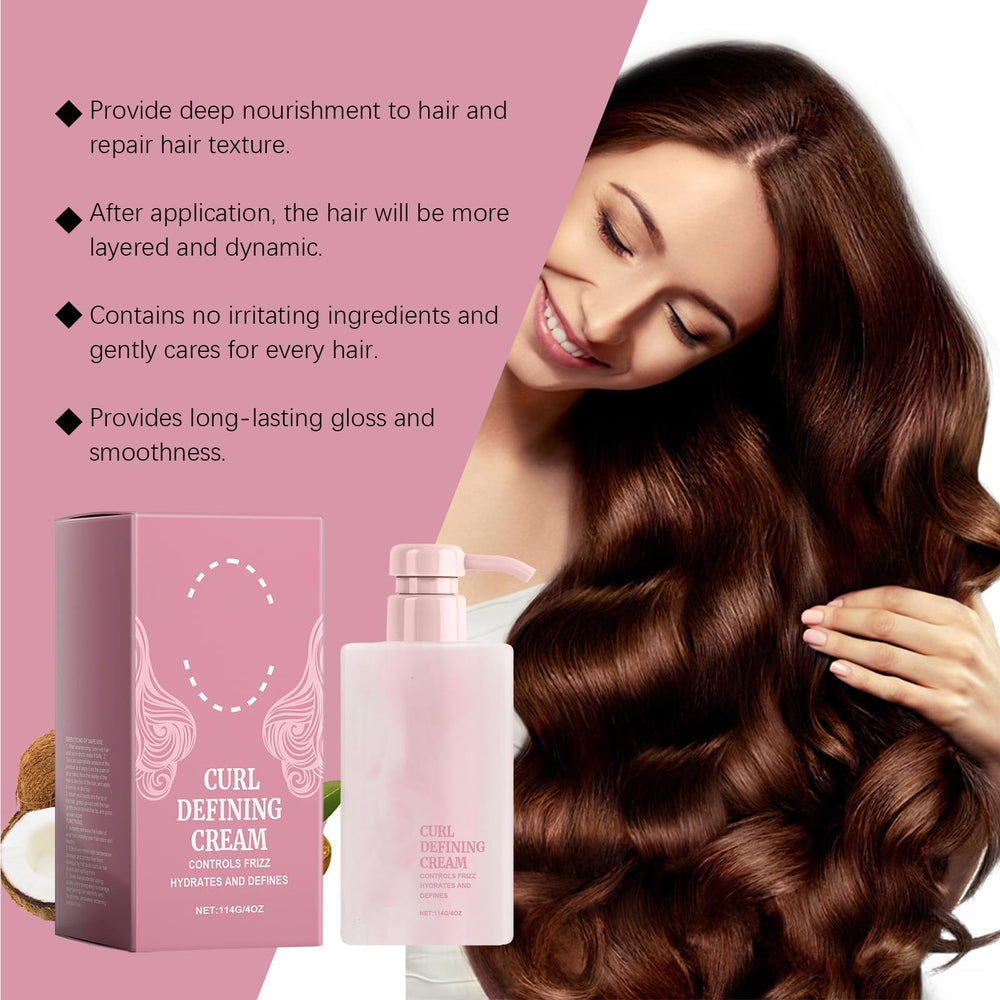 Grospe before and after curls showing reduced frizz and shape