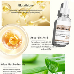 Grospe label close-up showing key ingredients for antioxidant and brightening benefits