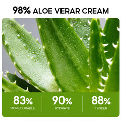Grospe ingredient label close-up showing 98% aloe concentration