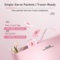 Grospe applying mask to damp hair to show quick five to ten minute use benefit