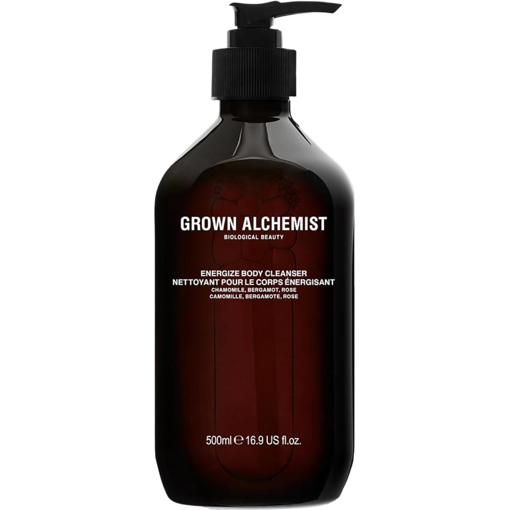 Grown Alchemist front bottle view showing clean design and energizing benefit