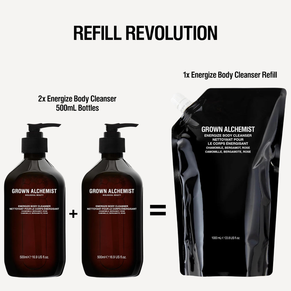 Grown Alchemist in use at kitchen sink showing gentle, effective hand cleansing
