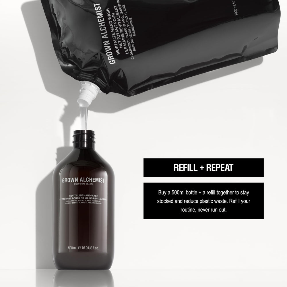 Grown Alchemist 500mL next to common object showing true size