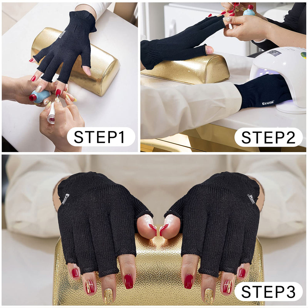 GSAFEME gloves worn while typing demonstrating touchscreen use
