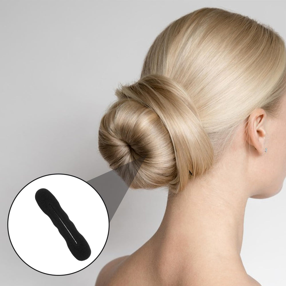 Gsbnjuy demo rolling sponge on ponytail creating a neat bun quickly