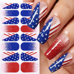 GUAACCB hands applying a star gel nail strip demonstrating easy DIY application