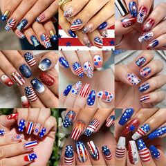 GUAACCB finished patriotic manicure on hands ideal for holiday photos