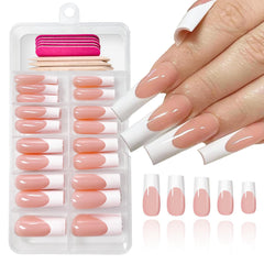 GUFUGU front packaging showing glossy French tip nails and full kit benefit