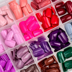 GUFUGU single short square nail detail highlighting smooth glossy finish