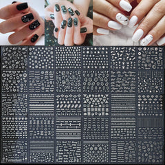 GUFUGU sticker applied on a fingernail demonstrating finished metallic accent look