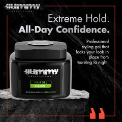 Gummy gel texture close-up displaying smooth consistency for even hold