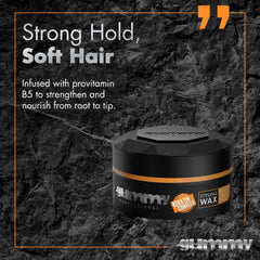 Gummy used to create a slick back style with polished shine