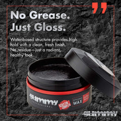 Gummy used on damp hair showing restyleability and long-lasting hold