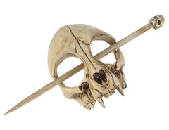 GuoShuang cat skull close detail highlighting resin texture and realistic sculpt benefit