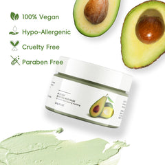GUOYAOLIFU open jar revealing creamy avocado mud texture and easy application benefit