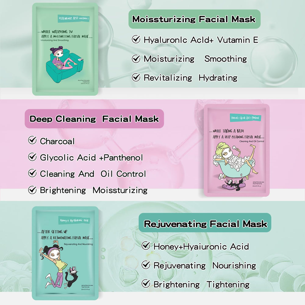 GUOYAOLIFU mask applied on woman demonstrating refreshing result