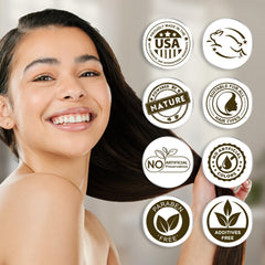 GuruNanda 8oz bottle in hand showing scale and travel-friendly convenience