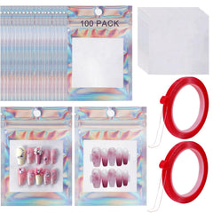 GUXACU holographic pack front showing shiny bags and clean branding benefit presentation