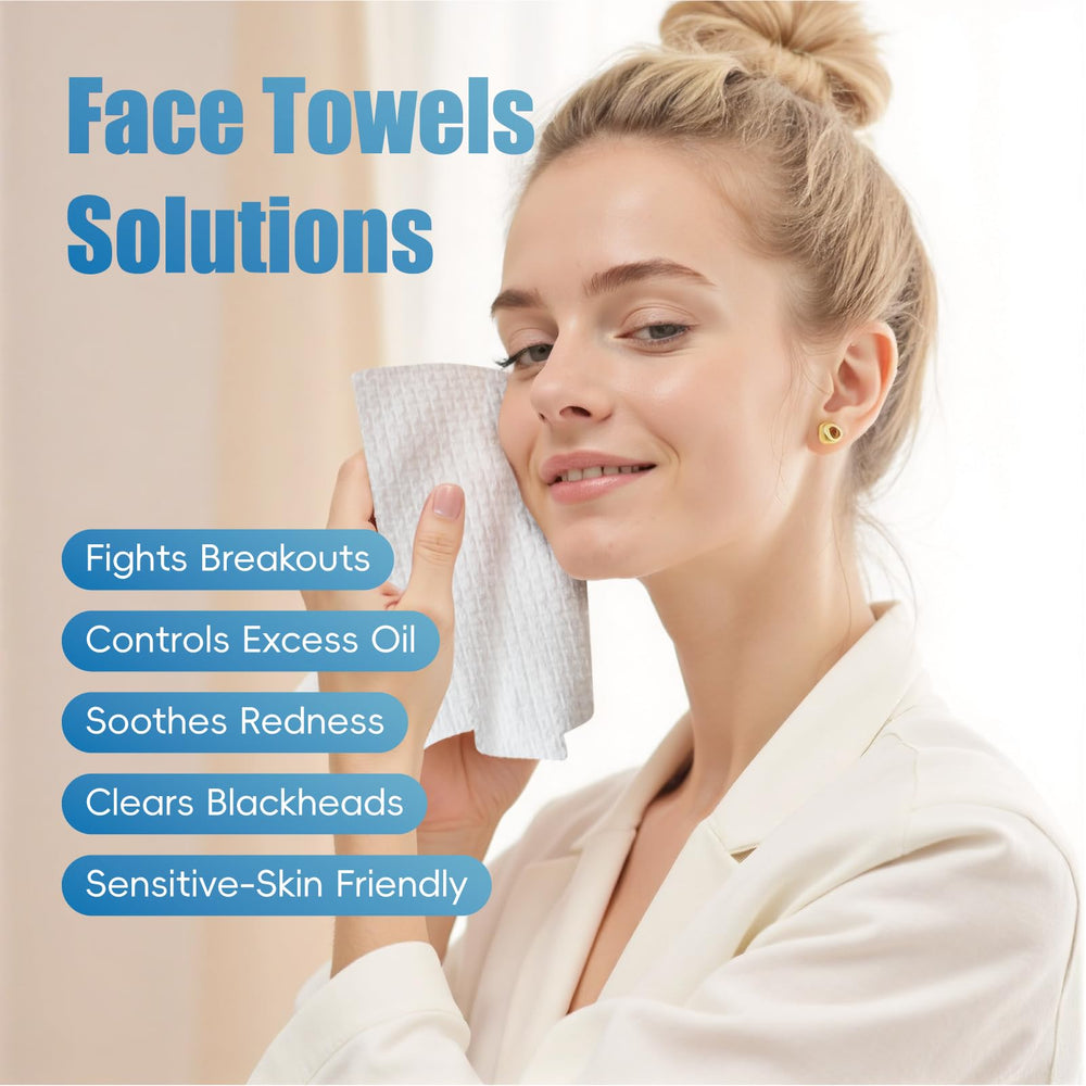 Gold Water Trading towels spread flat showing 10x12 size, full-face coverage benefit