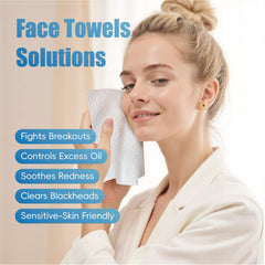 Gold Water Trading towels spread flat showing 10x12 size, full-face coverage benefit