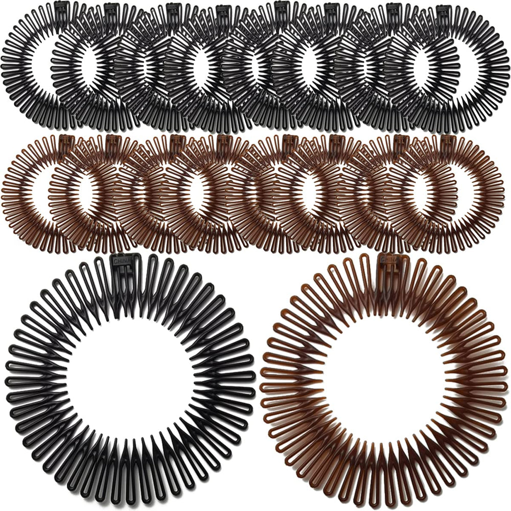 GXXMEI front view of 20-pack headbands showing colors and compact bundle benefit