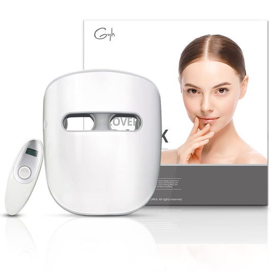 GYH front view LED mask showing full-face coverage and fast treatments