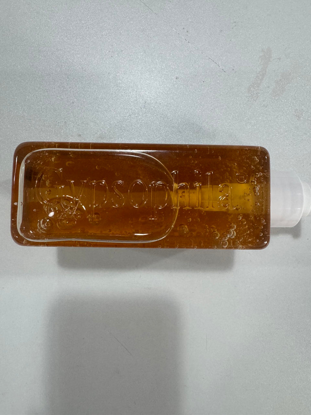 Gypsophila pouring shampoo foam texture demonstrating gentle lathering