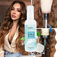 GZE lifestyle bathroom setup showing easy at-home wig maintenance routine