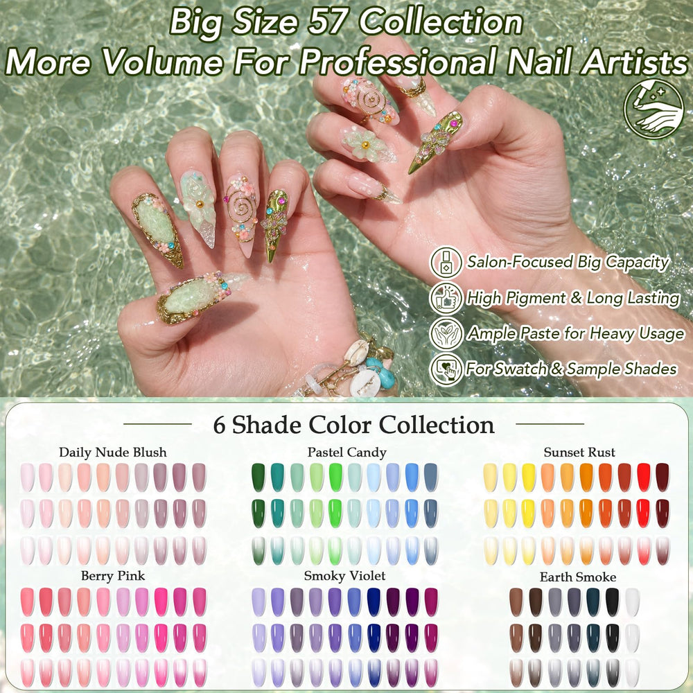GZIXBDA close-up of gel texture demonstrating creamy, highly pigmented finish